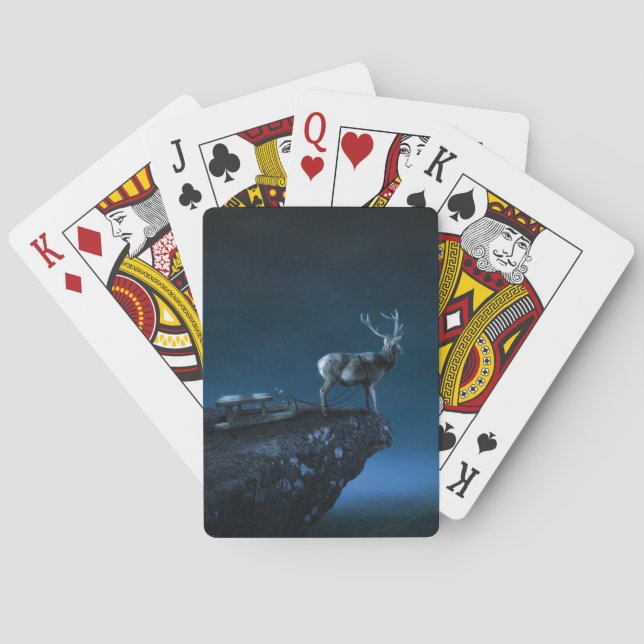 deer in the moonlight playing cards (Back)