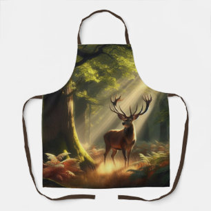 Deer in the morning forest apron