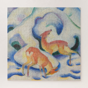 Deer in the Snow by Franz Marc Jigsaw Puzzle