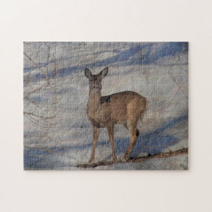 Deer in the snow jigsaw puzzle