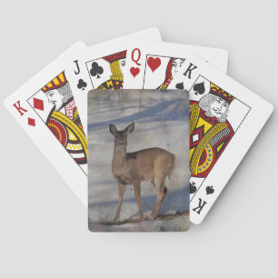 Deer in the snow playing cards