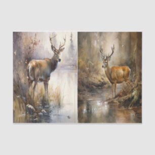 Deer in the Stream Tissue Paper