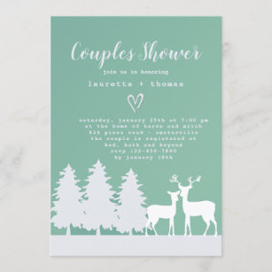 Deer in the Woods Couples Shower Invitation