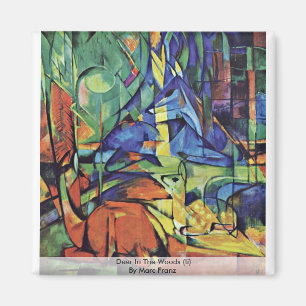Deer In The Woods (Ii) By Marc Franz Magnet
