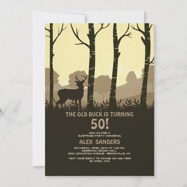 Deer In The Woods Invitation (Front)