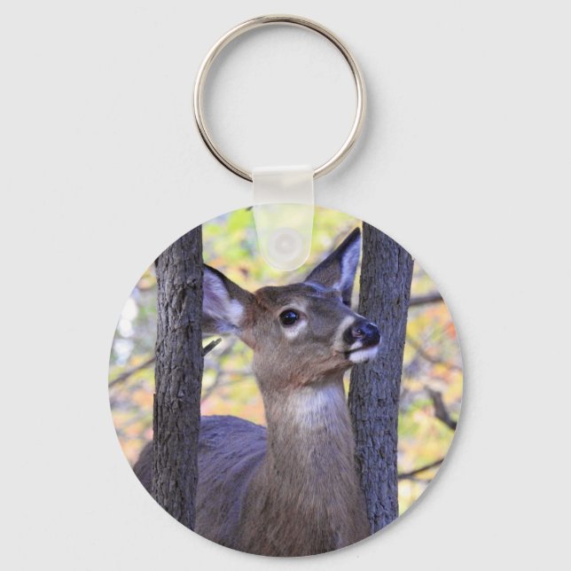 Deer in The Woods Key Ring (Front)