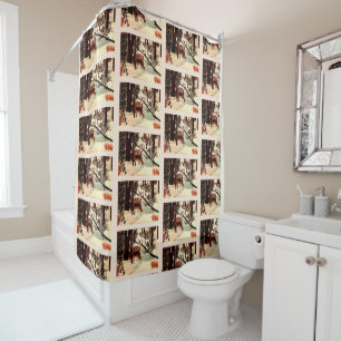 DEER IN THE WOODS  SHOWER CURTAIN