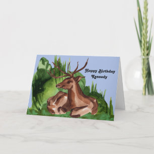 Deer in Wilderness for Sportsman Card