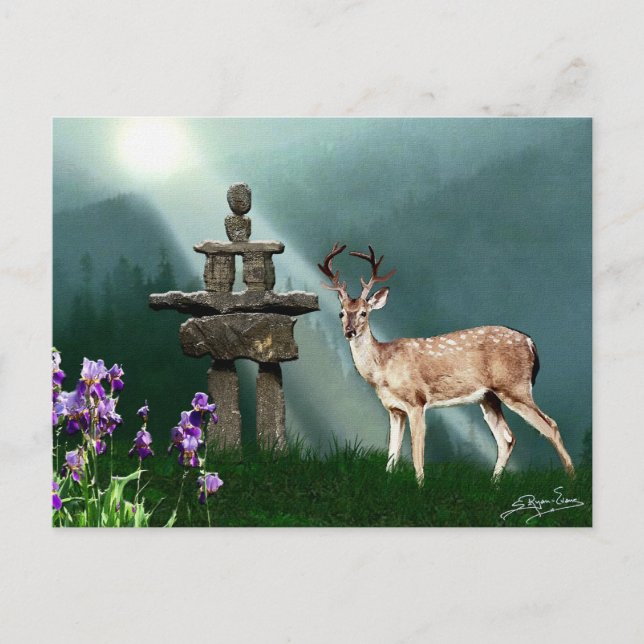 DEER & INUKSHUK Collection Postcard (Front)