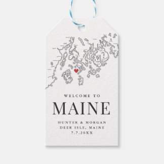 Deer Isle Welcome to Maine Wedding Favour Gift Tags