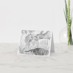 Deer Kiss Card