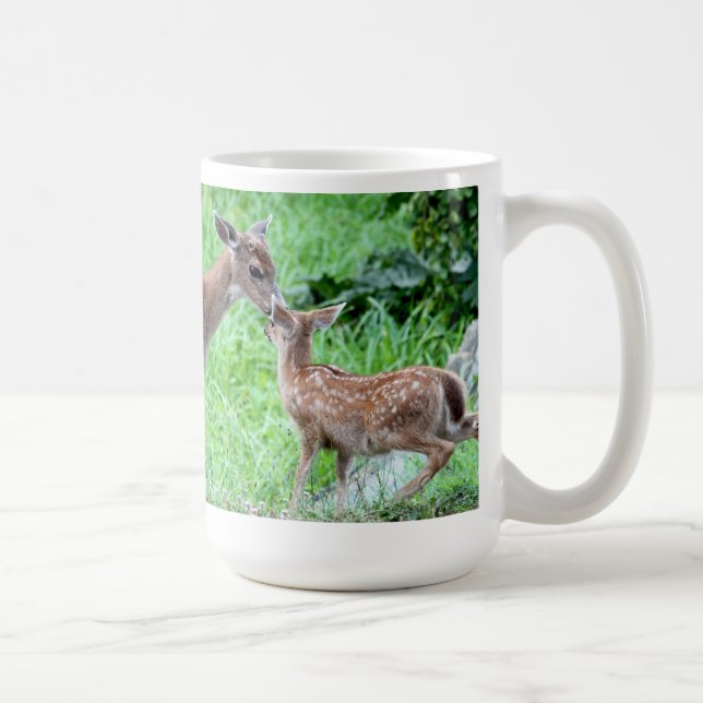 Deer Kissing Fawn Coffee Mug (Right)