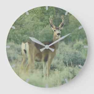 Deer large clock