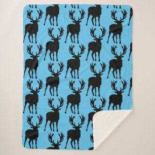 Deer Large Sherpa Blanket
