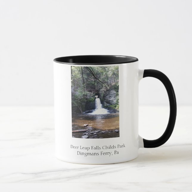 Deer Leap Falls, Childs Park, Pa, Deer Leap Fal... Mug (Right)