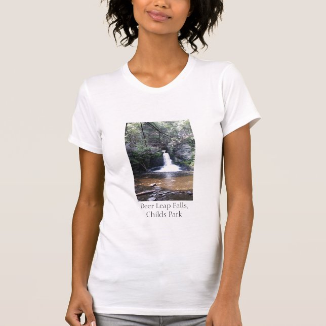 Deer Leap Falls, Childs Park, Pa, T-Shirt (Front)