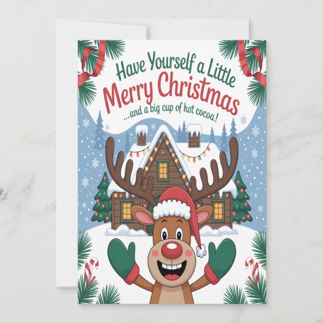 Deer Little Merry Christmas Card (Front)