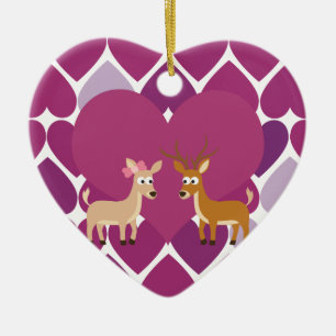 Deer Love Ceramic Tree Decoration