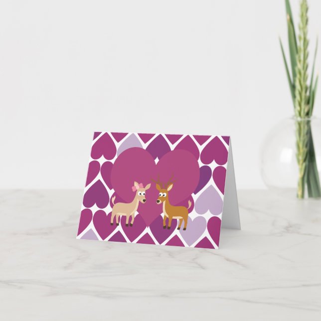 Deer Love Holiday Card (Front)