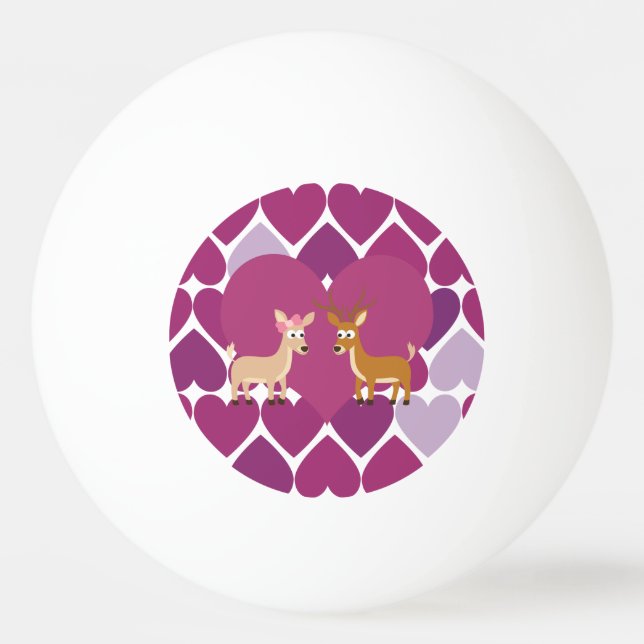Deer Love Ping Pong Ball (Front)