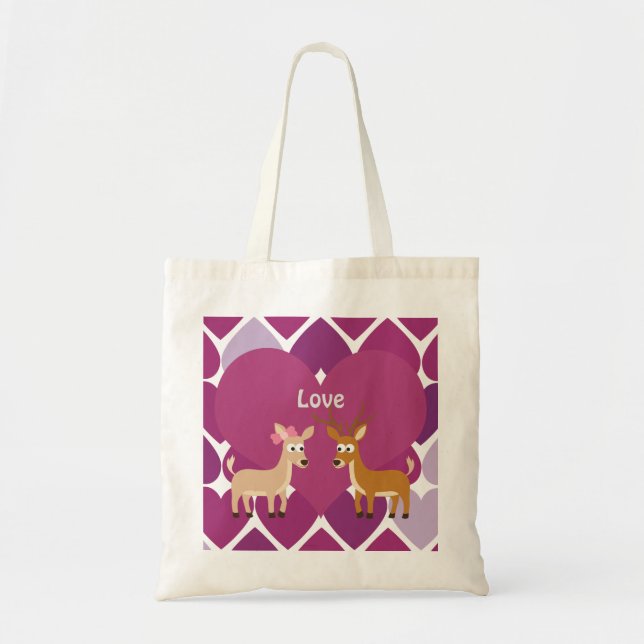 Deer Love Tote Bag (Front)