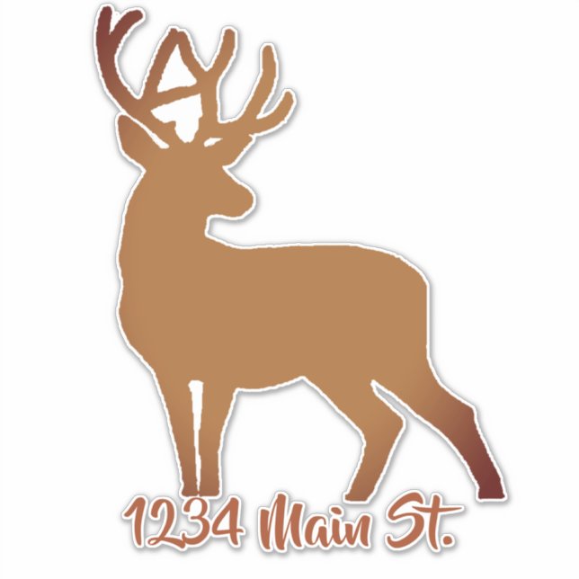 Deer mailbox sticker (Front)