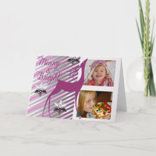 Deer Merry and Bright Photo Greeting Card