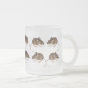 Deer Mice Frosted Glass Mug