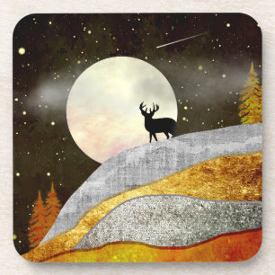 Deer Moon Landscape Coaster