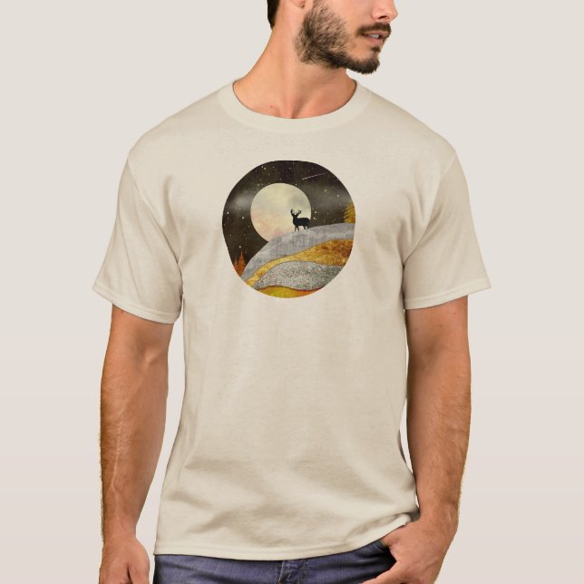 Deer Moon Landscape T-Shirt (Front)