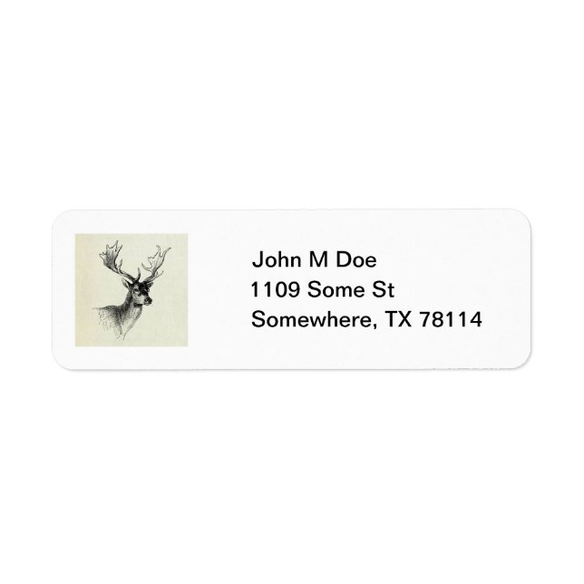 Deer Mount Address Label Template (Front)