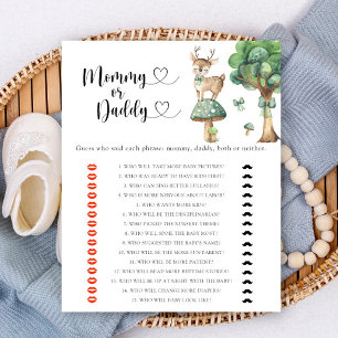 Deer - mummy or daddy baby shower game