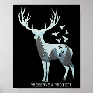 Deer - Natural Forest Animal - Preserve &amp; Prot Poster
