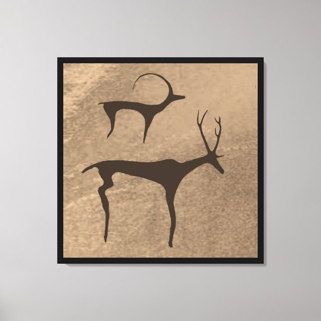 Deer of Akakus Canvas Print (Front)