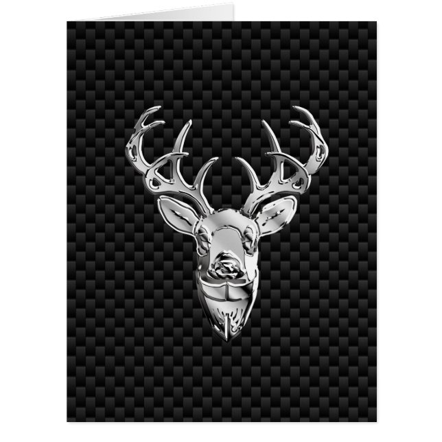 Deer on Carbon Fibre Style Print (Front)