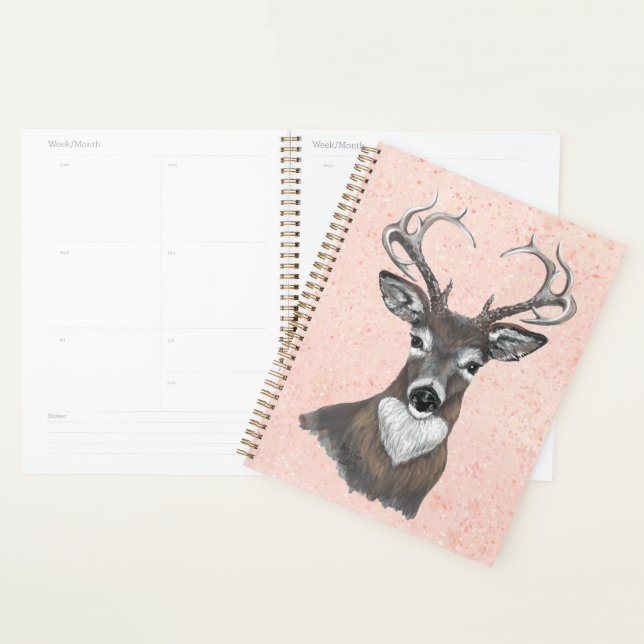 Deer on Pink Planner (Display)