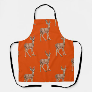 Deer on red apron