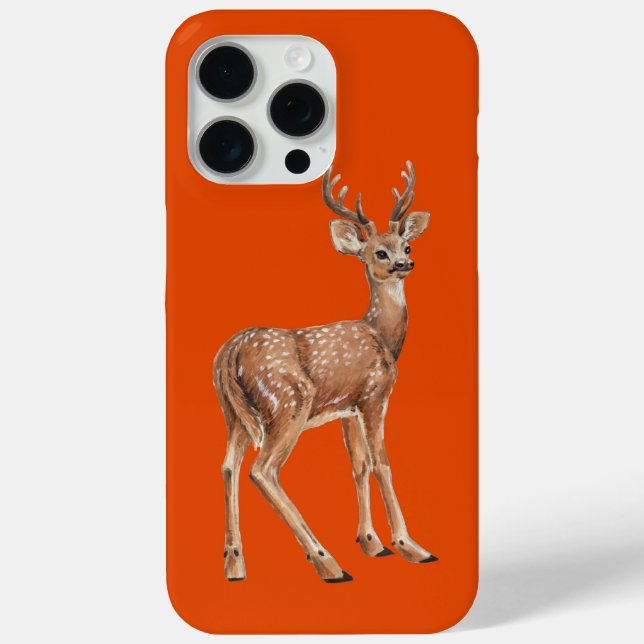 Deer on red Case-Mate iPhone case (Back)