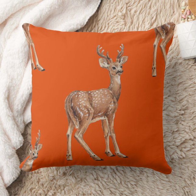 Deer on red cushion (Blanket)