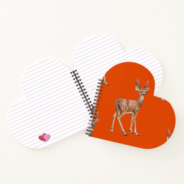 Deer on red notebook (Inside)