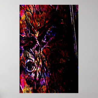 Deer Painting Poster