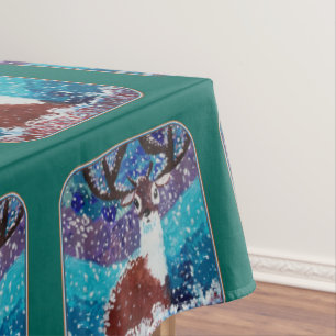 Deer Painting Tablecloth