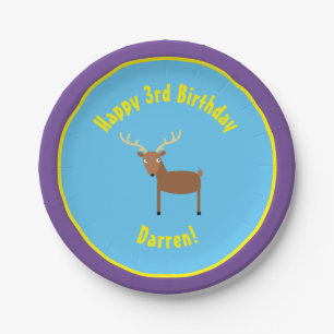 Deer Paper Plates Animal Birthday Party