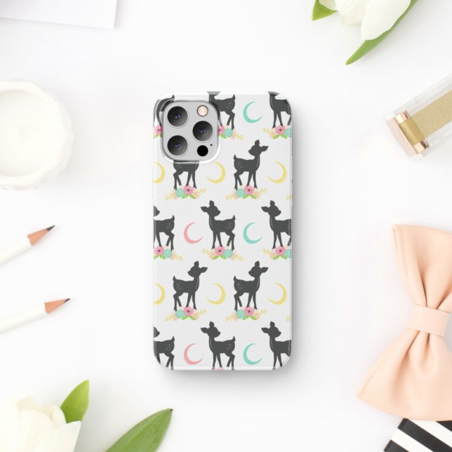 Deer Pattern, Baby Deer, Boho, Flowers, Moon (Creator Uploaded)