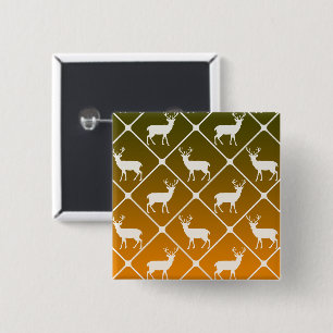 Deer pattern on gradient background 15 cm square badge