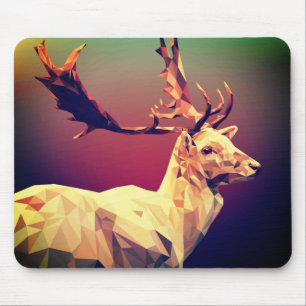 Deer Polygon Design Mouse Pad