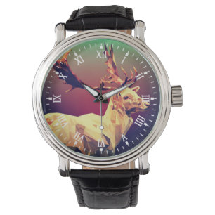 Deer Polygon Design Watch