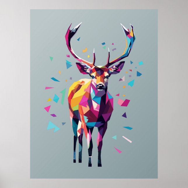 Deer pop art  poster (Front)