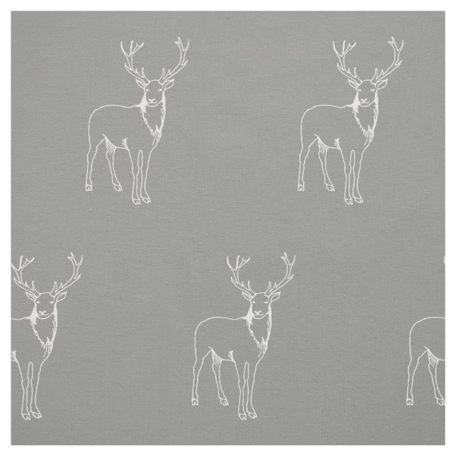 Deer Print Fabric (Swatch)