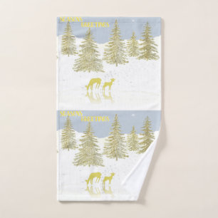 Deer Reflection Hand Towel